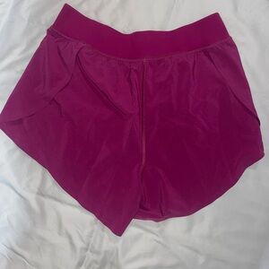 CRZ yoga split hem maroon shorts